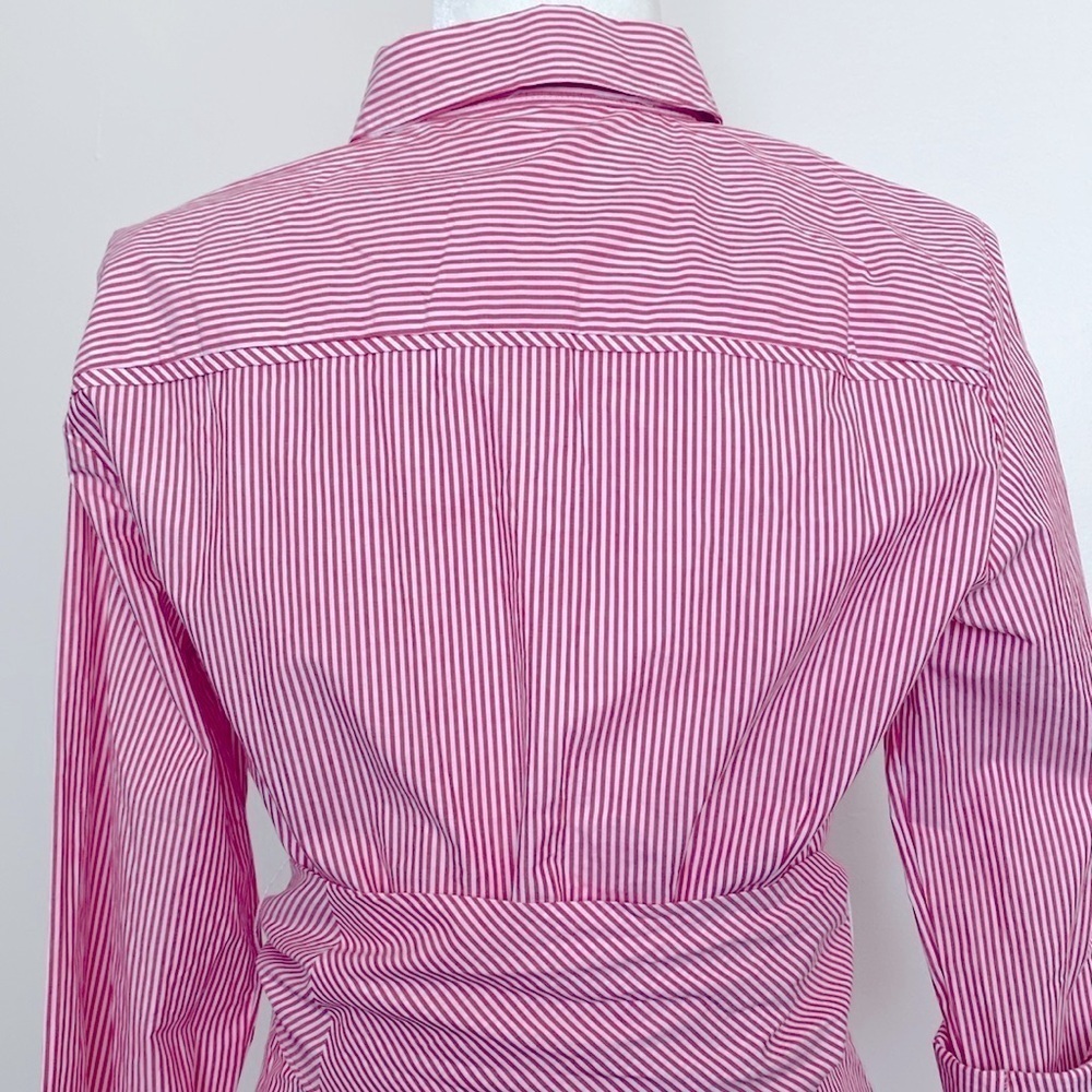 NWT J. Crew red & white striped button up dress - Picture 5 of 12